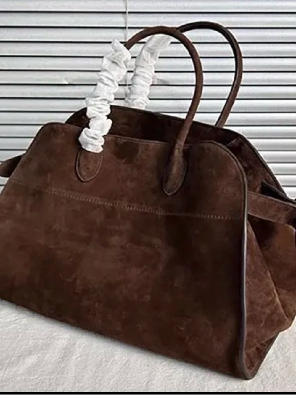 Women's Brown Suede Tote Bag - Soft Suede Shoulder Handbag